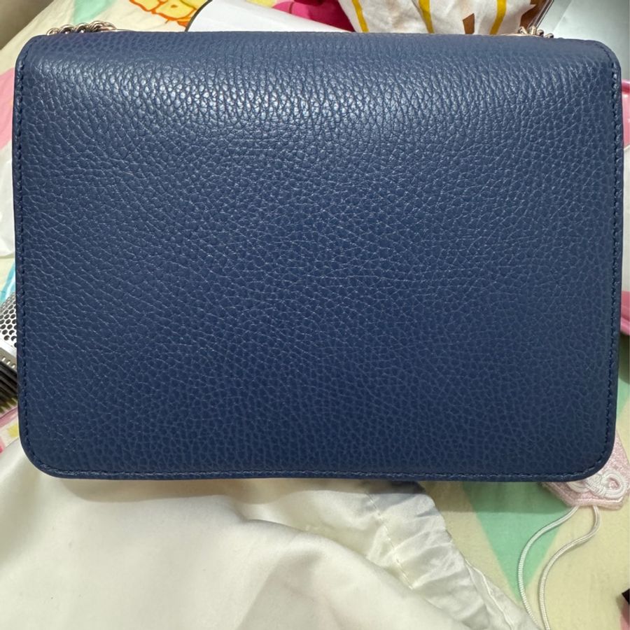 Gucci interlocking 雙G blue 藍色風琴袋/包-1