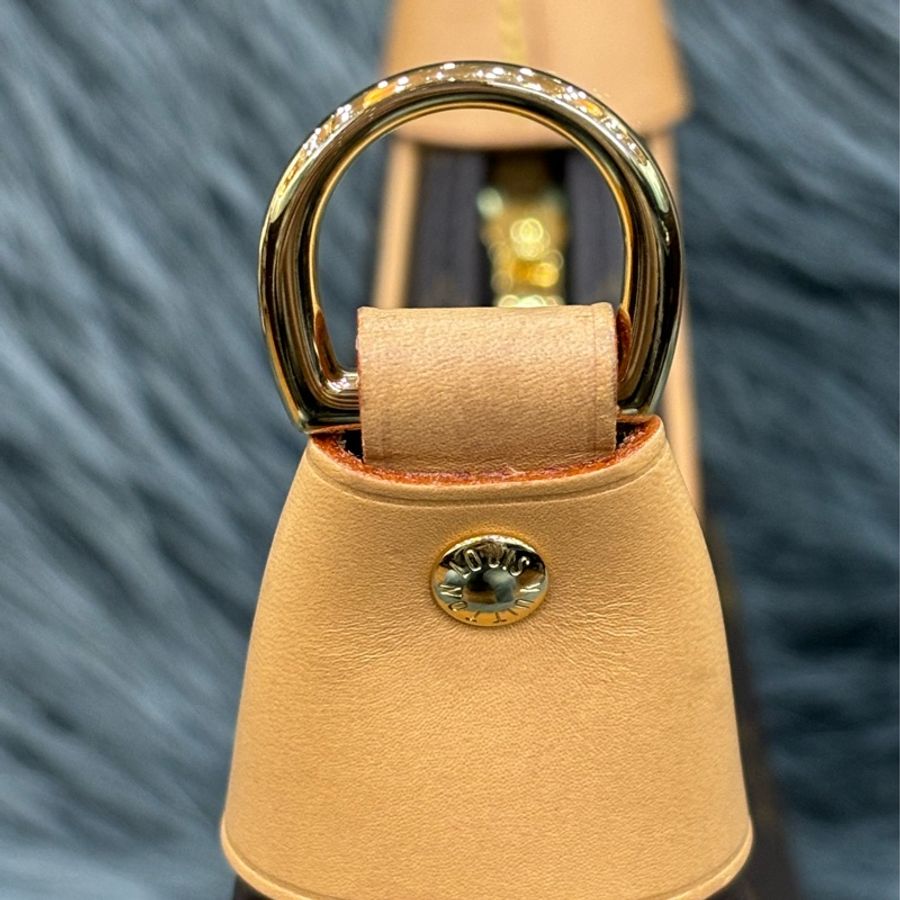 LV M81098 老花字紋原花 斜背包 肩背包 牛角包 彎月包 可頌包 豌豆包 月亮包-16