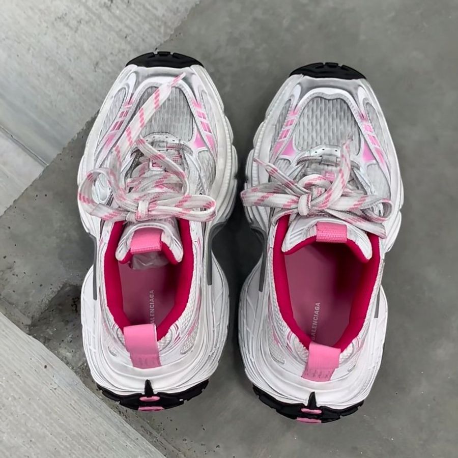 🌸2025春夏新品🌸Balenciaga 女款 6XL Sneaker 環保運動鞋 白粉灰拼色 EU36/37/38/39(購買請訊息告知需要尺寸)-1
