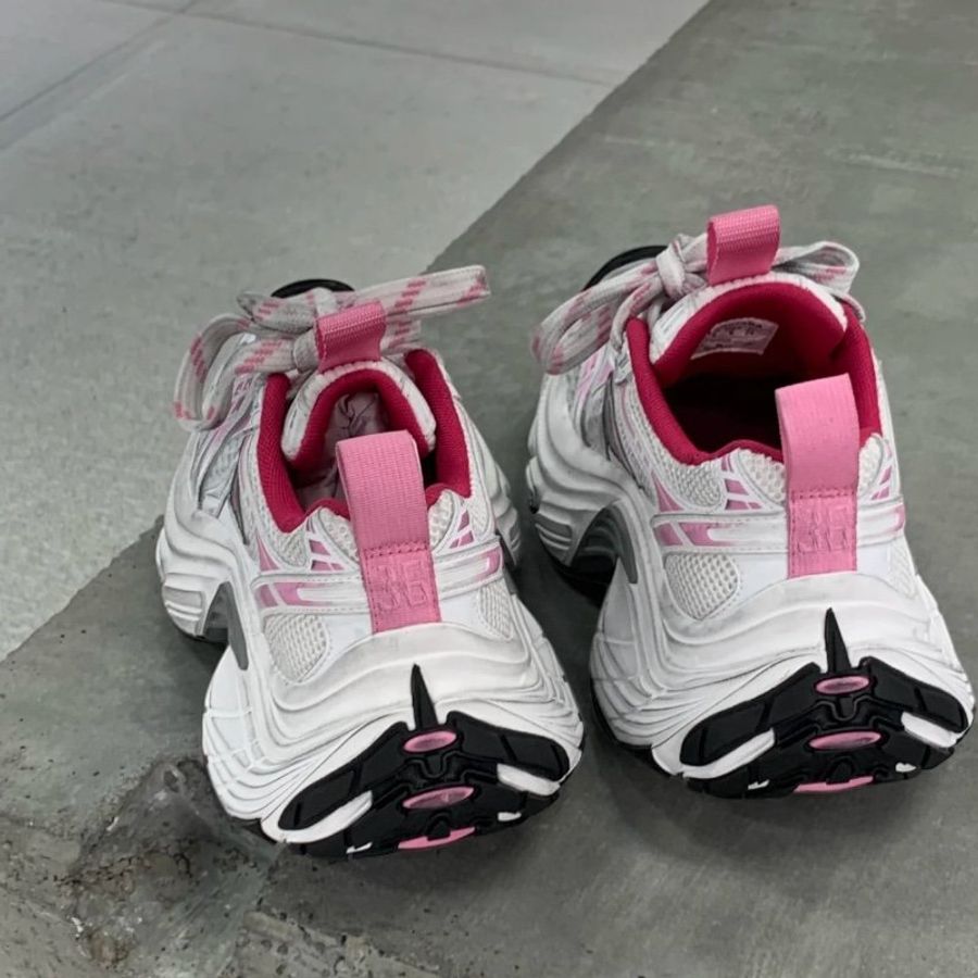 🌸2025春夏新品🌸Balenciaga 女款 6XL Sneaker 環保運動鞋 白粉灰拼色 EU36/37/38/39(購買請訊息告知需要尺寸)-3
