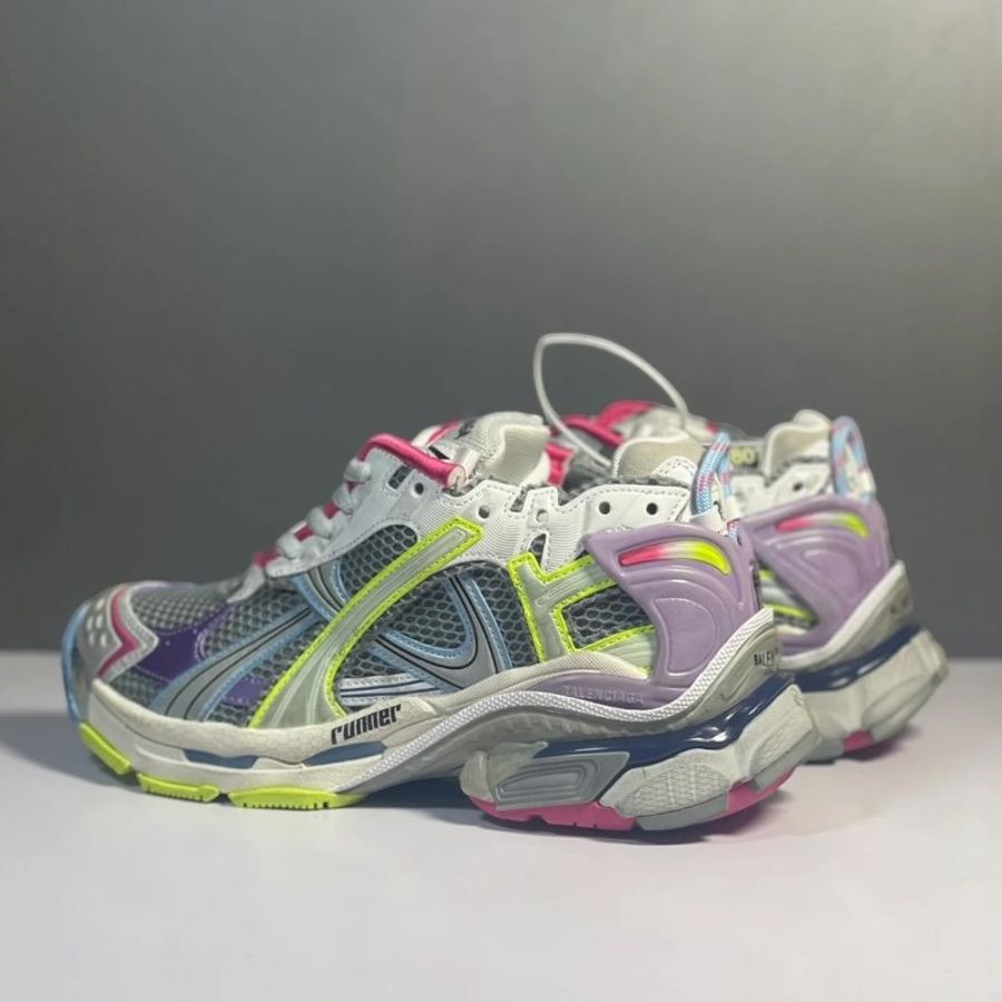 🌸2025春夏新品🌸Balenciaga 772767 女款 Runner 老爹運動鞋 白/丁香紫/霓虹粉/海軍藍 EU 36/37/38/39/40(購買請訊息告知需要尺寸)-2