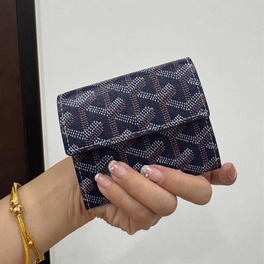 GOYARD 老花 翻釦 零錢包 卡夾 卡包 信用卡卡夾-0