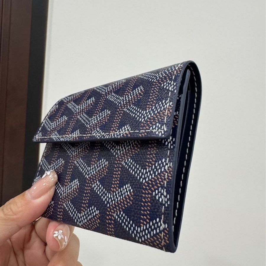 GOYARD Marigny老花 翻釦 棕 零錢包 卡夾 卡包 信用卡卡夾-6