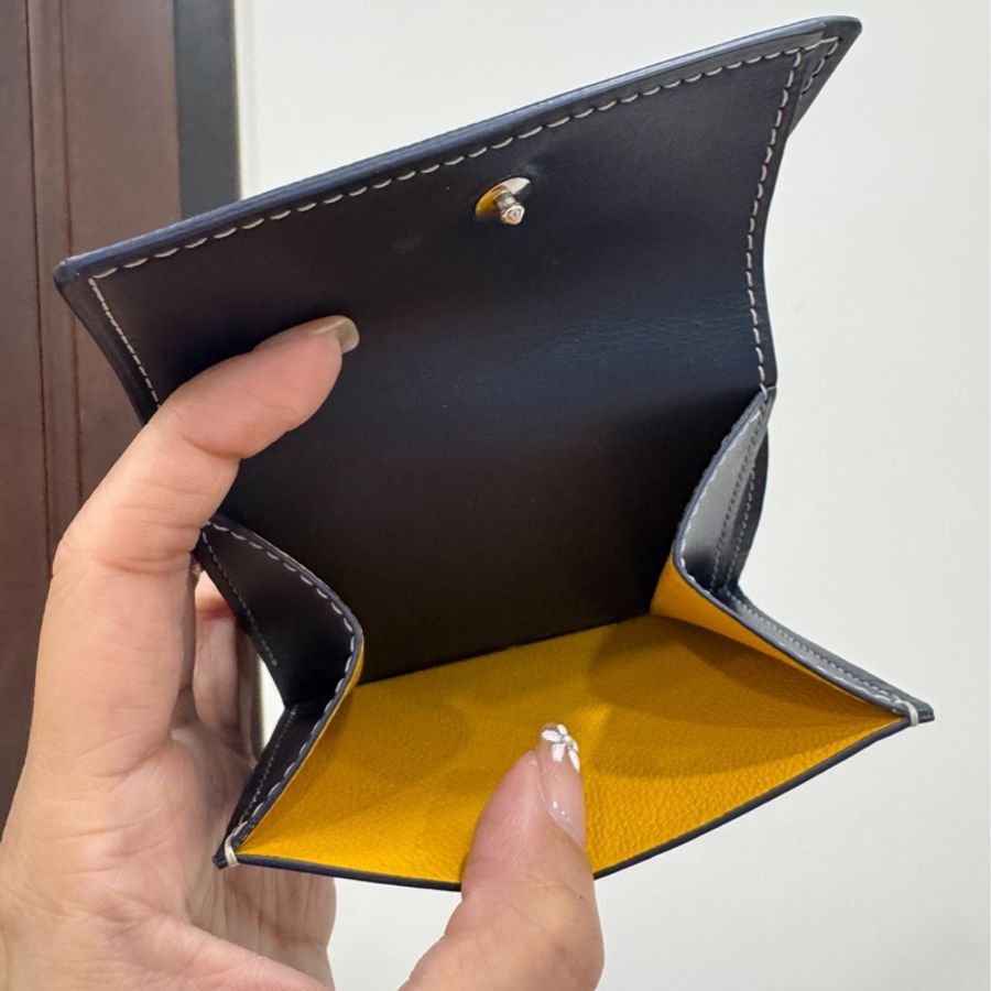 GOYARD Marigny老花 翻釦 棕 零錢包 卡夾 卡包 信用卡卡夾-10
