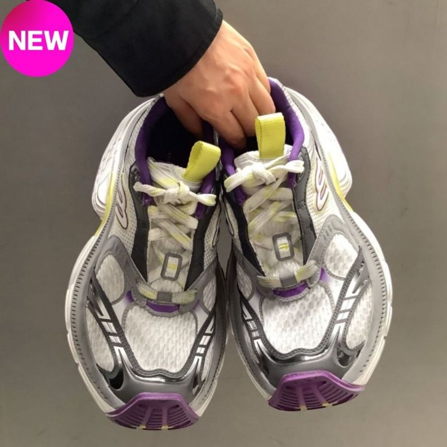 🌸2025春夏新品🌸Balenciaga 女款 6XL Sneaker環保運動鞋 白紫灰拼色 EU38-0