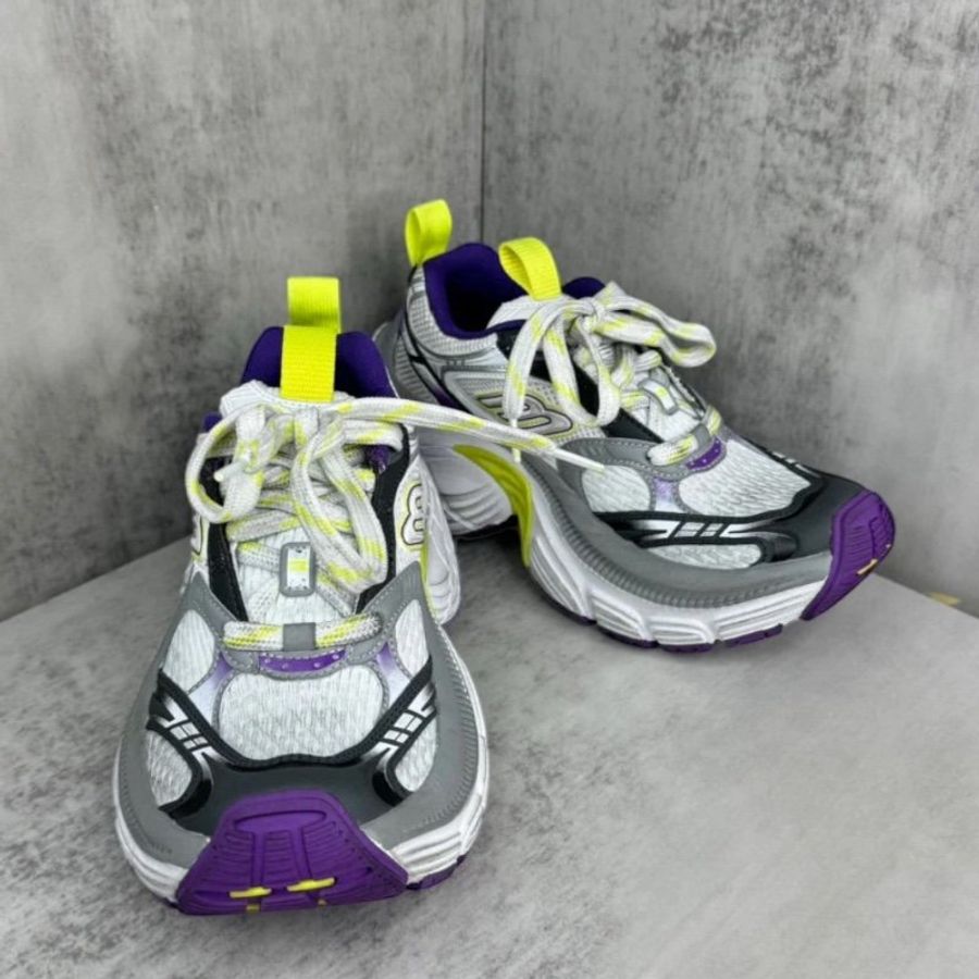 🌸2025春夏新品🌸Balenciaga 女款 6XL Sneaker環保運動鞋 白紫灰拼色 EU38-2