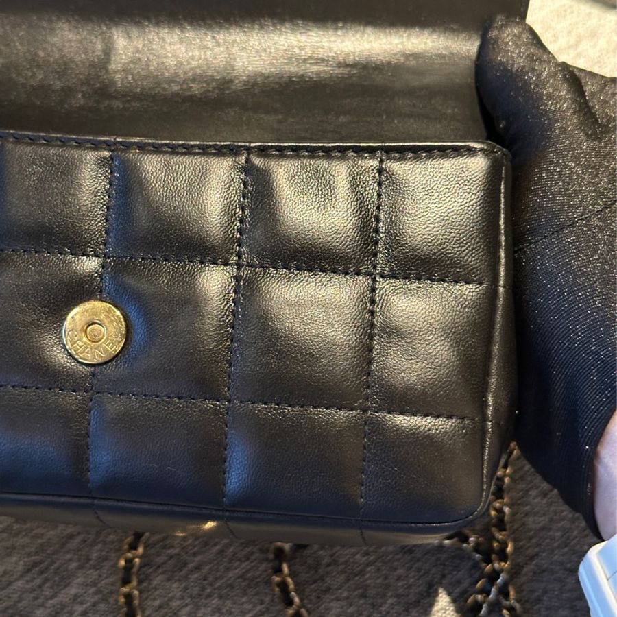 Chanel Cf黑金冰格斜背包🖤配件齊全💫網美必備經典款🔥-20