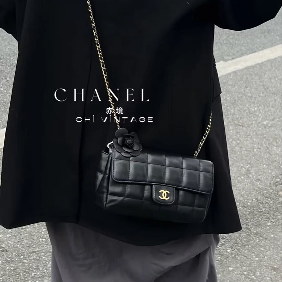 全網最優惠🔥Chanel黑金口蓋鏈條包🖤經典配色超保值-1