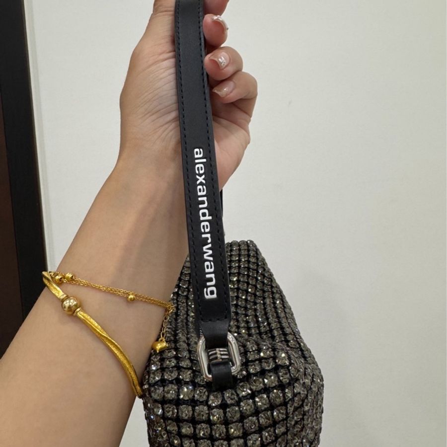 Alexander Wang 亞歷山大王 鑽石 水鑽 滿鑽 手提包 肩背包 腋下包 斜背包 小廢包-1