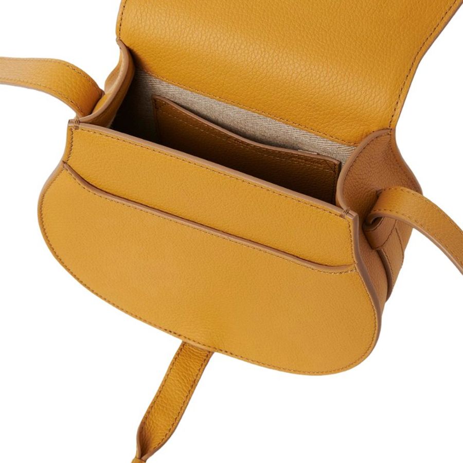 Chloe Small Marcie Saddle Crossbody Bag for Women in Honey Gold (CHC22AS680I31-746)-3