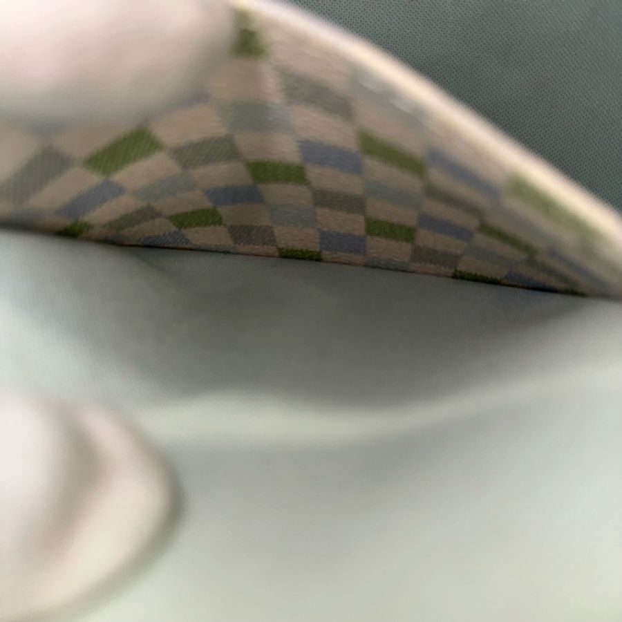 Louis Vuitton N40515米白底帆布藍綠棋盤格Speedy 20斜背包 迷你波士頓-58