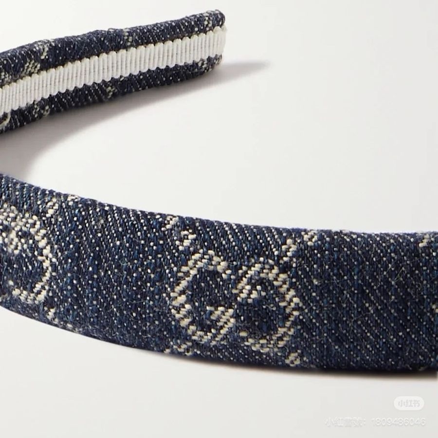 GUCCI 古馳GG denim 丹寧 牛仔 髮箍 髮圈 髮飾-1