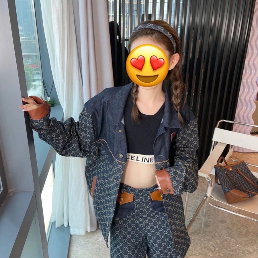 GUCCI 古馳GG denim 丹寧 牛仔 髮箍 髮圈 髮飾-12