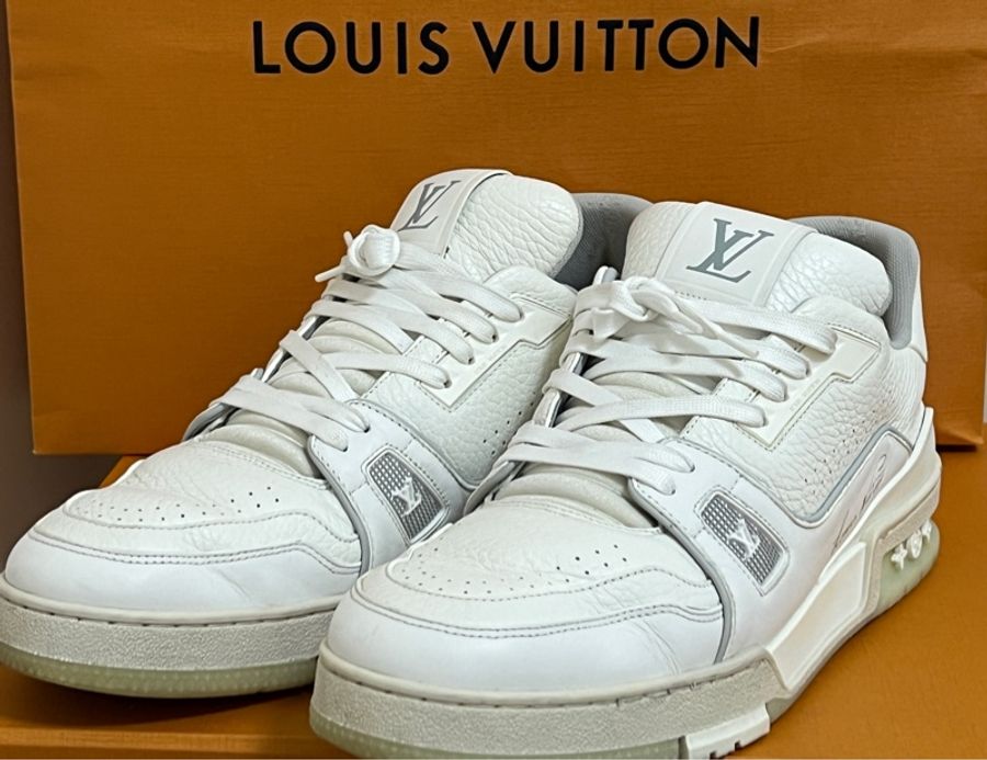 Louis Vuitton LV Trainer 經典 白水泥 缺貨難買 白色 球鞋 鞋子-0