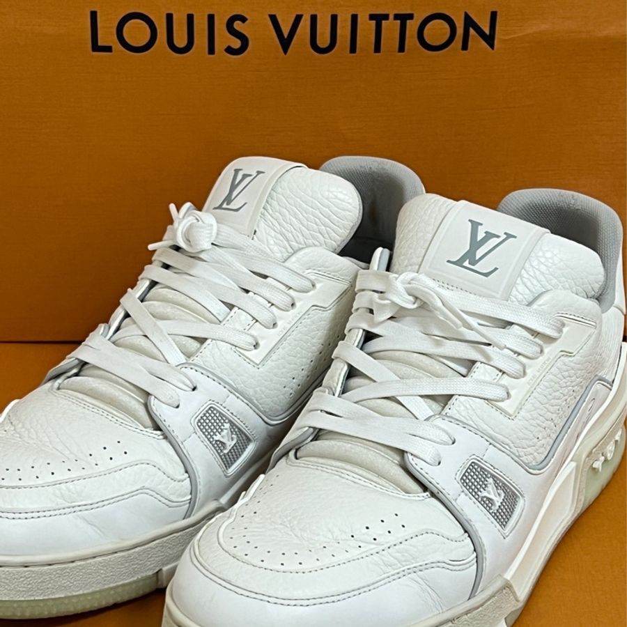 Louis Vuitton LV Trainer 經典 白水泥 缺貨難買 白色 球鞋 鞋子-1