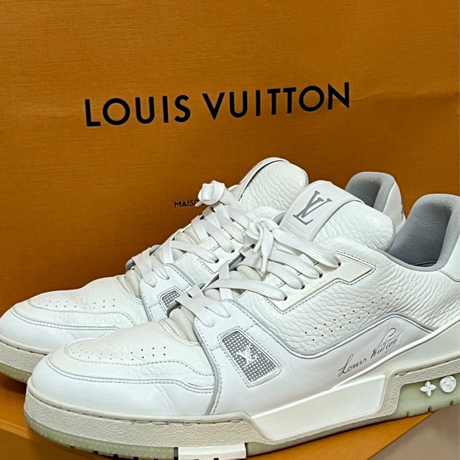 Louis Vuitton LV Trainer 經典 白水泥 缺貨難買 白色 球鞋 鞋子-2