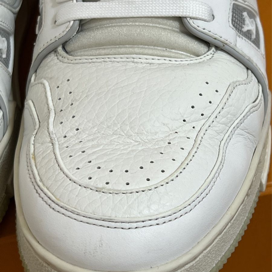 Louis Vuitton LV Trainer 經典 白水泥 缺貨難買 白色 球鞋 鞋子-4