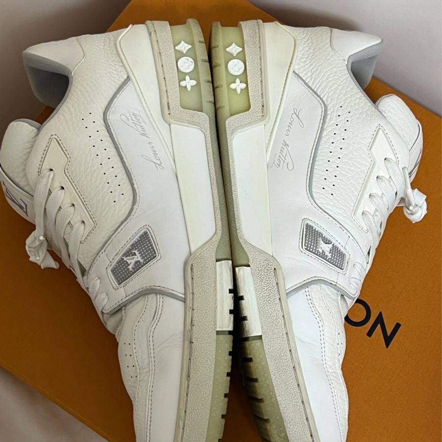 Louis Vuitton LV Trainer 經典 白水泥 缺貨難買 白色 球鞋 鞋子-15
