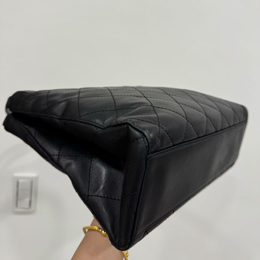 CHANEL 香奈兒 VINTAGE kelly 黑金 肩背包 手提包 側背包-24