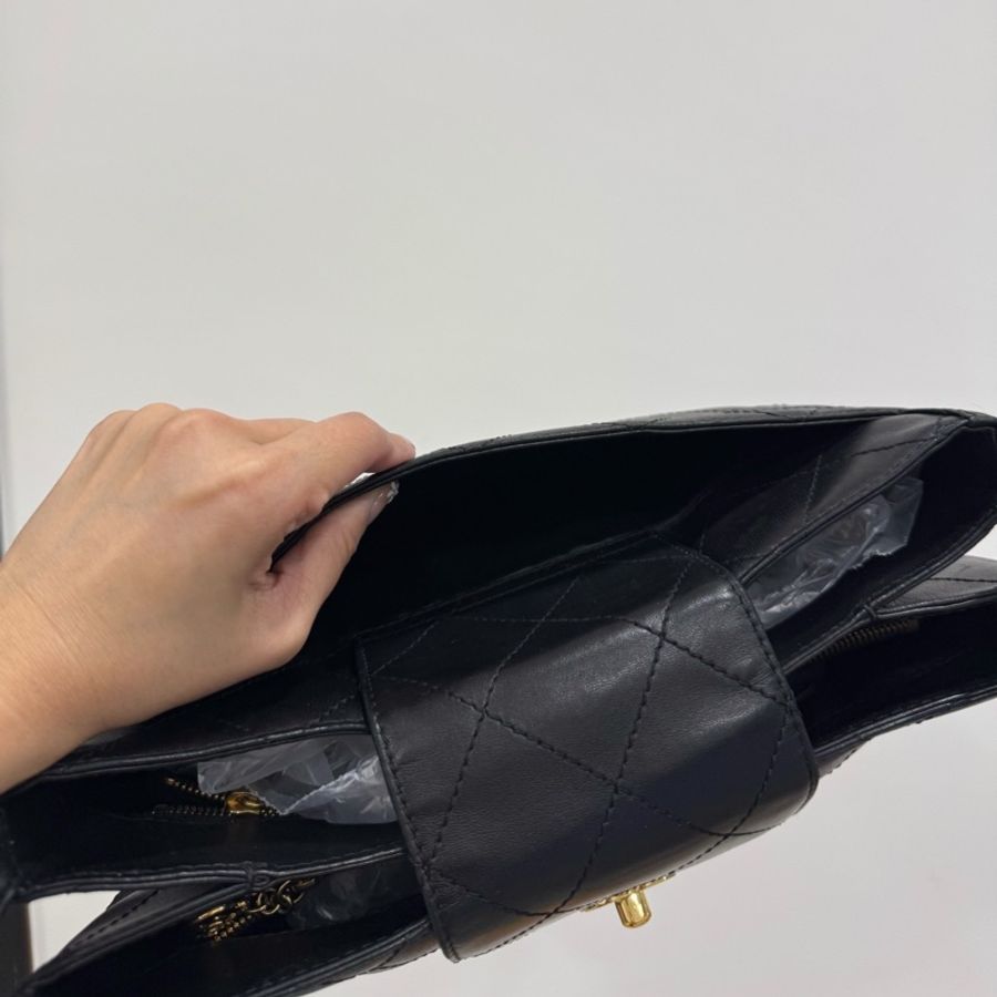 CHANEL 香奈兒 VINTAGE kelly 黑金 肩背包 手提包 側背包-28