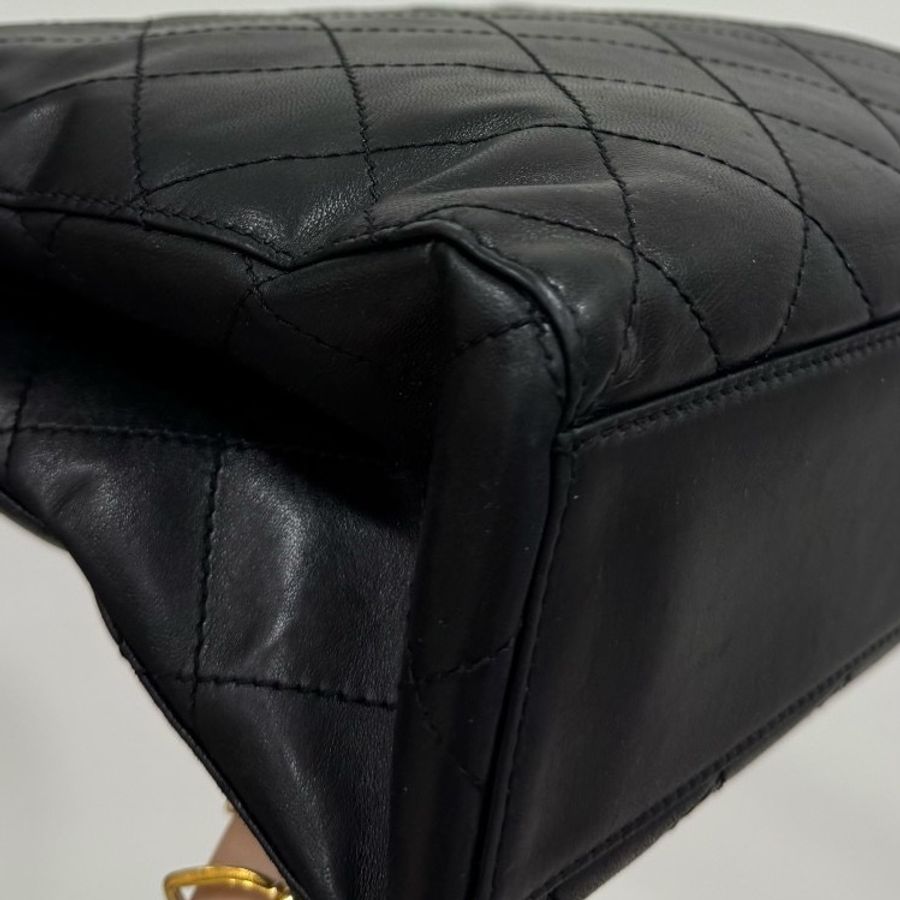 CHANEL 香奈兒 VINTAGE kelly 黑金 肩背包 手提包 側背包-39