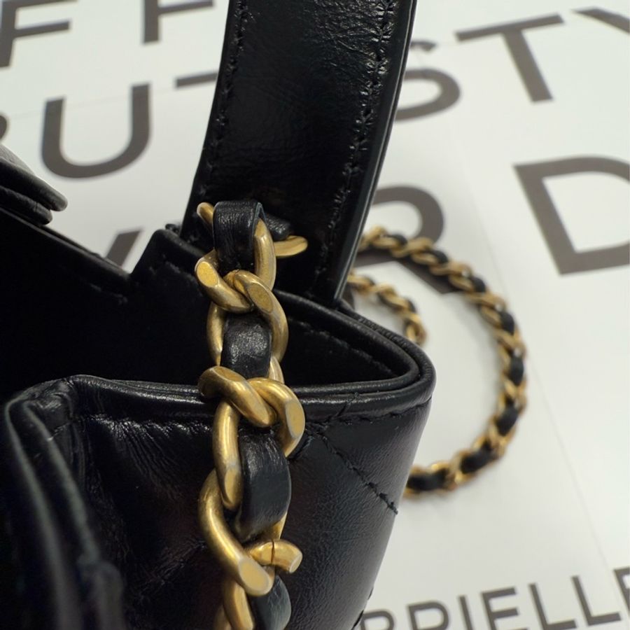 Chanel 25C Mini Kelly迷你凱莉包黑金-7