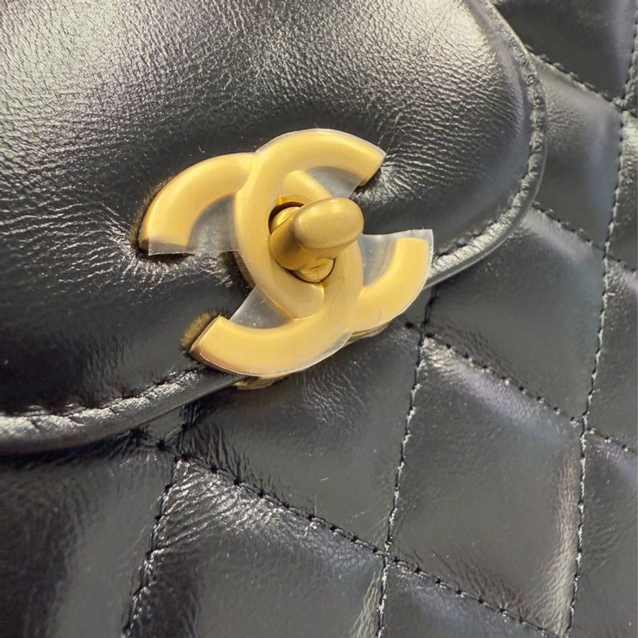 Chanel 25C Mini Kelly迷你凱莉包黑金-11