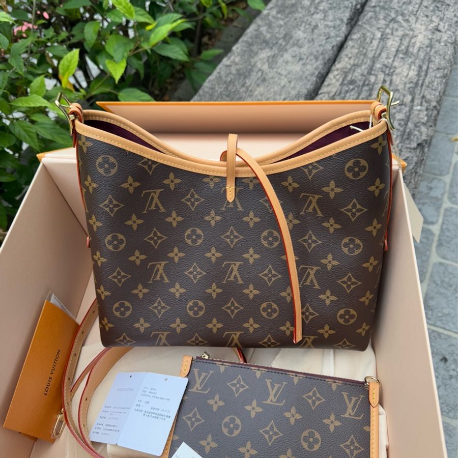 全新LV老花Carry All PM側背包肩背包M46203-6