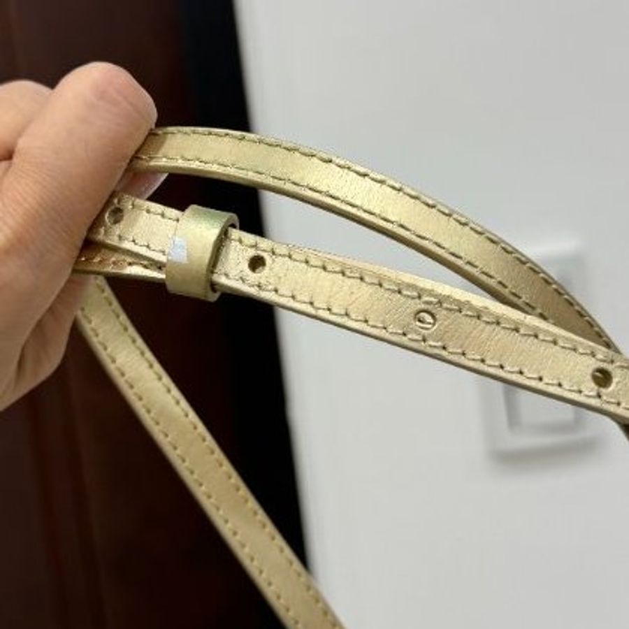 LV 路易威登 EPC PETITE MALLE 金銀色 水波紋 盒子包 肩背包 斜背包 手拿包 晚宴包-52