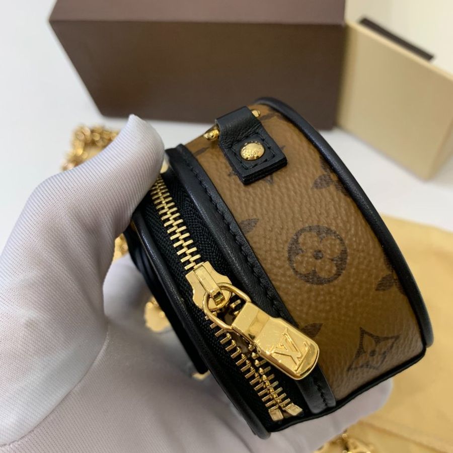 LV Boite chapeau nano mini 焦糖 圓餅包 口紅包 手提包 鍊條包 鏈帶包 斜背包-8