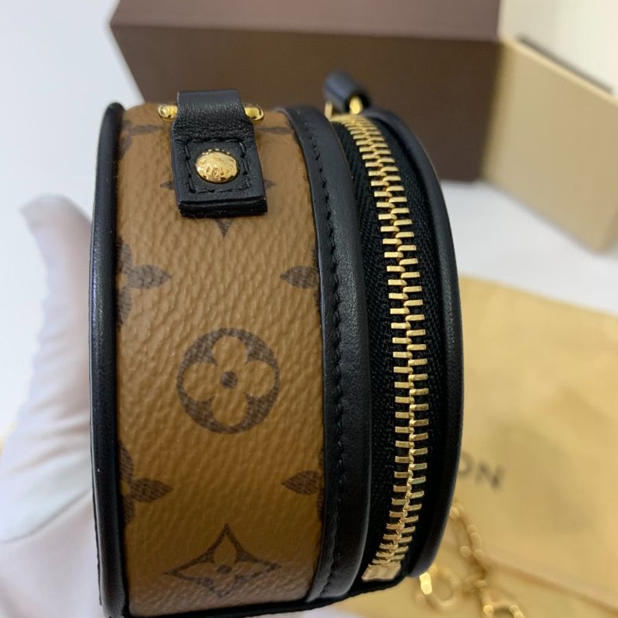 LV Boite chapeau nano mini 焦糖 圓餅包 口紅包 手提包 鍊條包 鏈帶包 斜背包-12