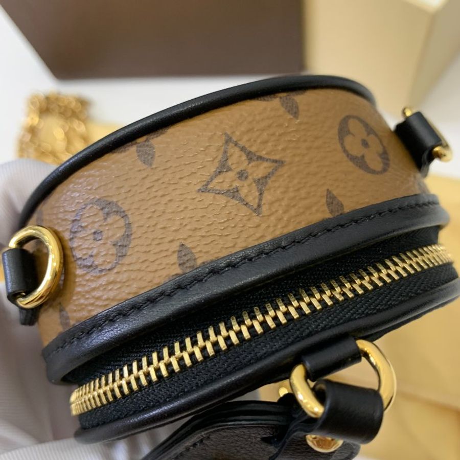 LV Boite chapeau nano mini 焦糖 圓餅包 口紅包 手提包 鍊條包 鏈帶包 斜背包-14