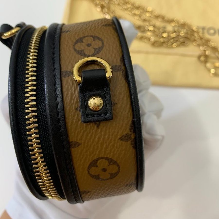 LV Boite chapeau nano mini 焦糖 圓餅包 口紅包 手提包 鍊條包 鏈帶包 斜背包-18