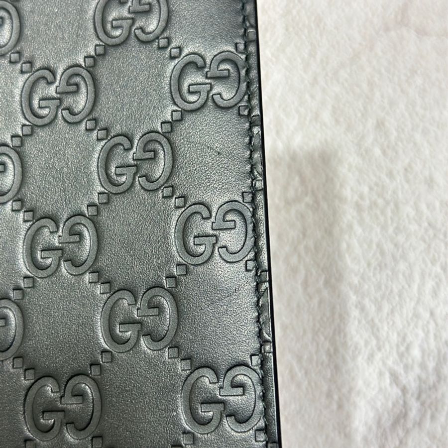 Gucci Microguccissima系列 牛皮 GG LOGO 壓紋 中長夾-11