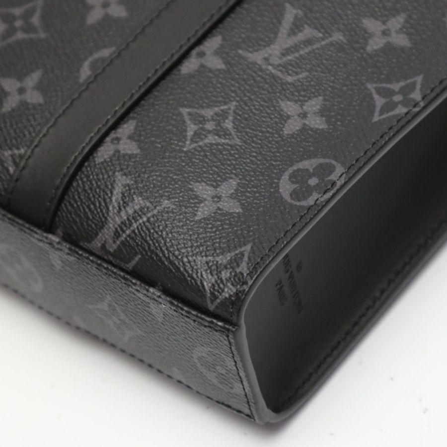 路易威登 LOUIS VUITTON 手提包單肩 Monogram Eclipse Sac Plat Cross 帆布 M46456 黑色 LV-7