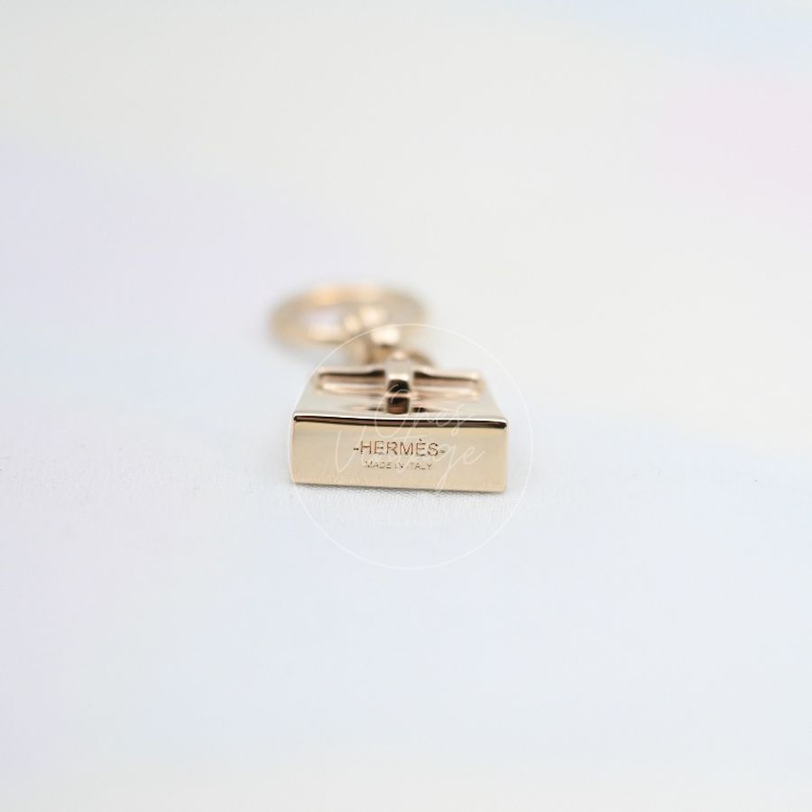 [Pre-owned] Hermes Gold Plated Mini Kelly Twilly Scarf Ring-9