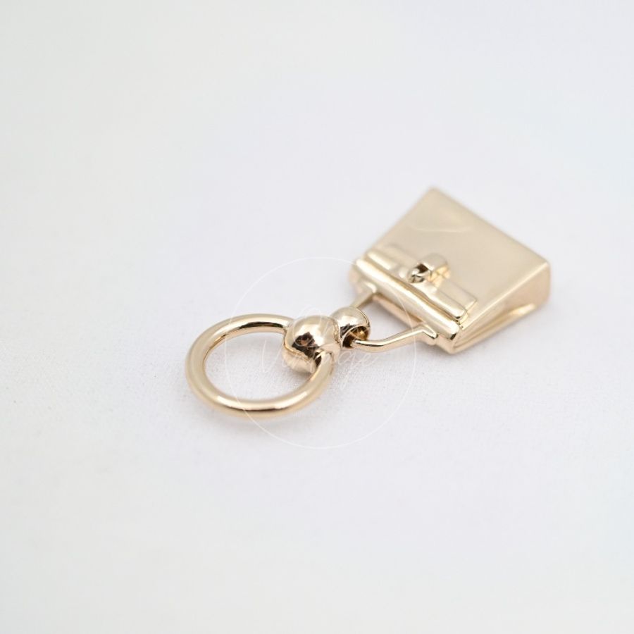 [Pre-owned] Hermes Gold Plated Mini Kelly Twilly Scarf Ring-10