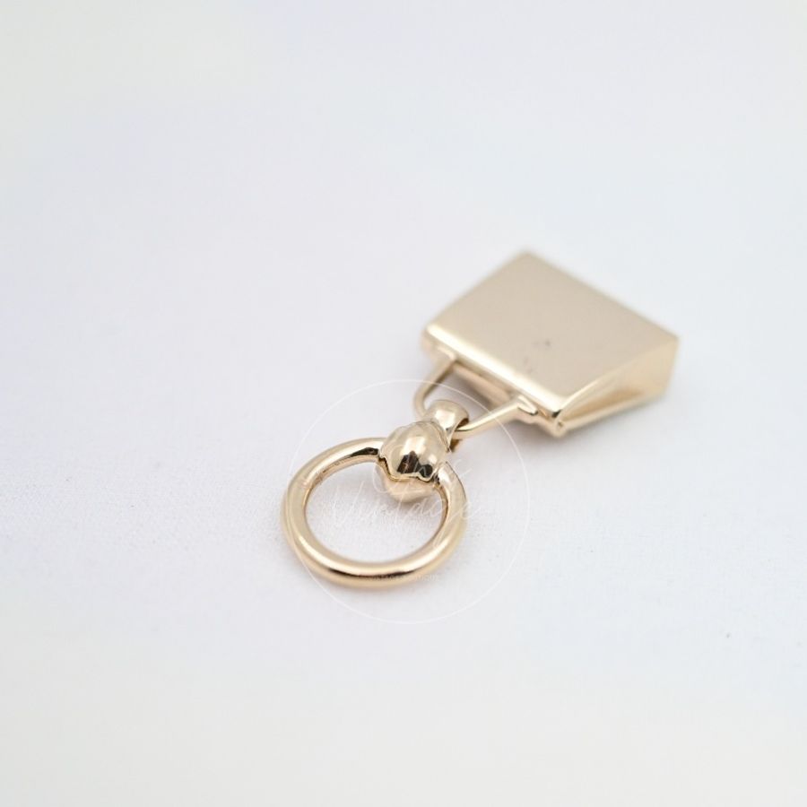 [Pre-owned] Hermes Gold Plated Mini Kelly Twilly Scarf Ring-11