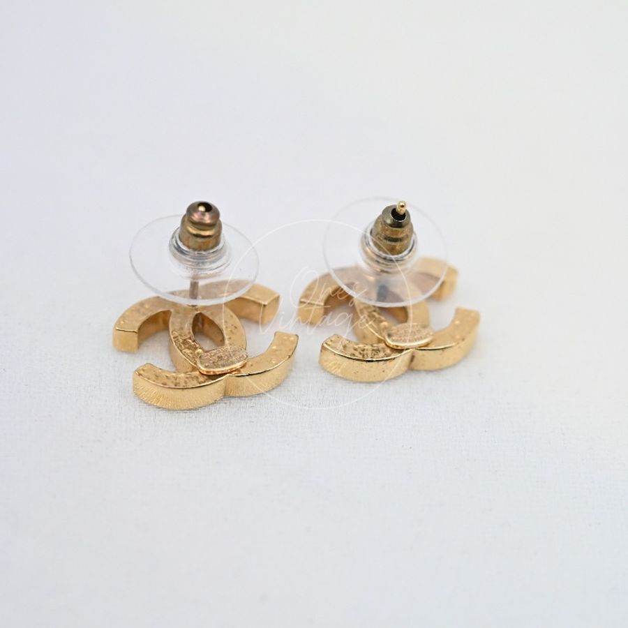 [Pre-owned] Chanel CC Clip-on 24K Gold Earrings-3