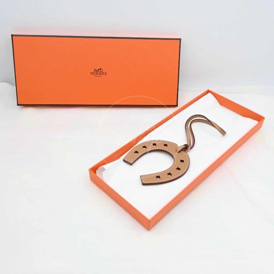 [Brand new] Hermes Leather Horseshoe Bag Charm-1