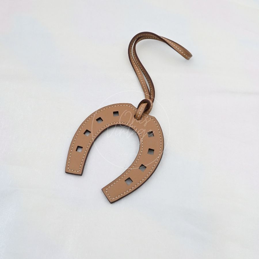 [Brand new] Hermes Leather Horseshoe Bag Charm-2