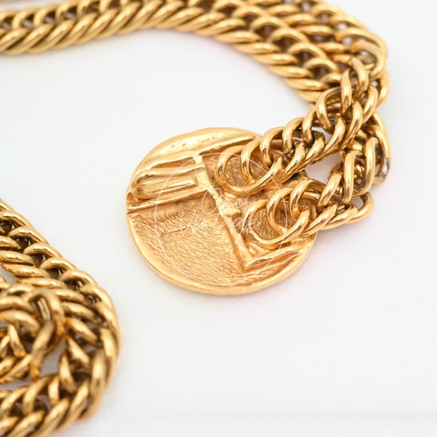 [Pre-owned] Chanel Gold Coin Cambon Belt-4