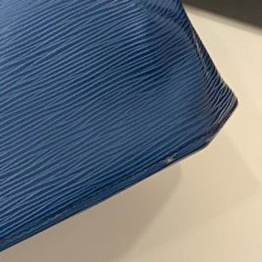 LV 路易威登 Vintage epi水波紋 藍黑 八角 水桶包 斜背包 肩背包-37