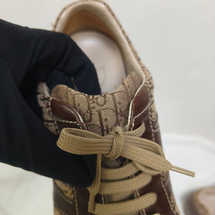 ㊣✨Christian Dior✨**尺寸:37**迪奧 CD 咖啡色 老花 刺繡 皮革 布鞋 休閒鞋/二手鞋/保證正品🌳二手樹屋🌳-14