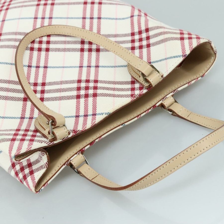 【日本直送】BURBERRY Nova Check Blue Label 手提包 帆布 米色 正品 ac3492-5