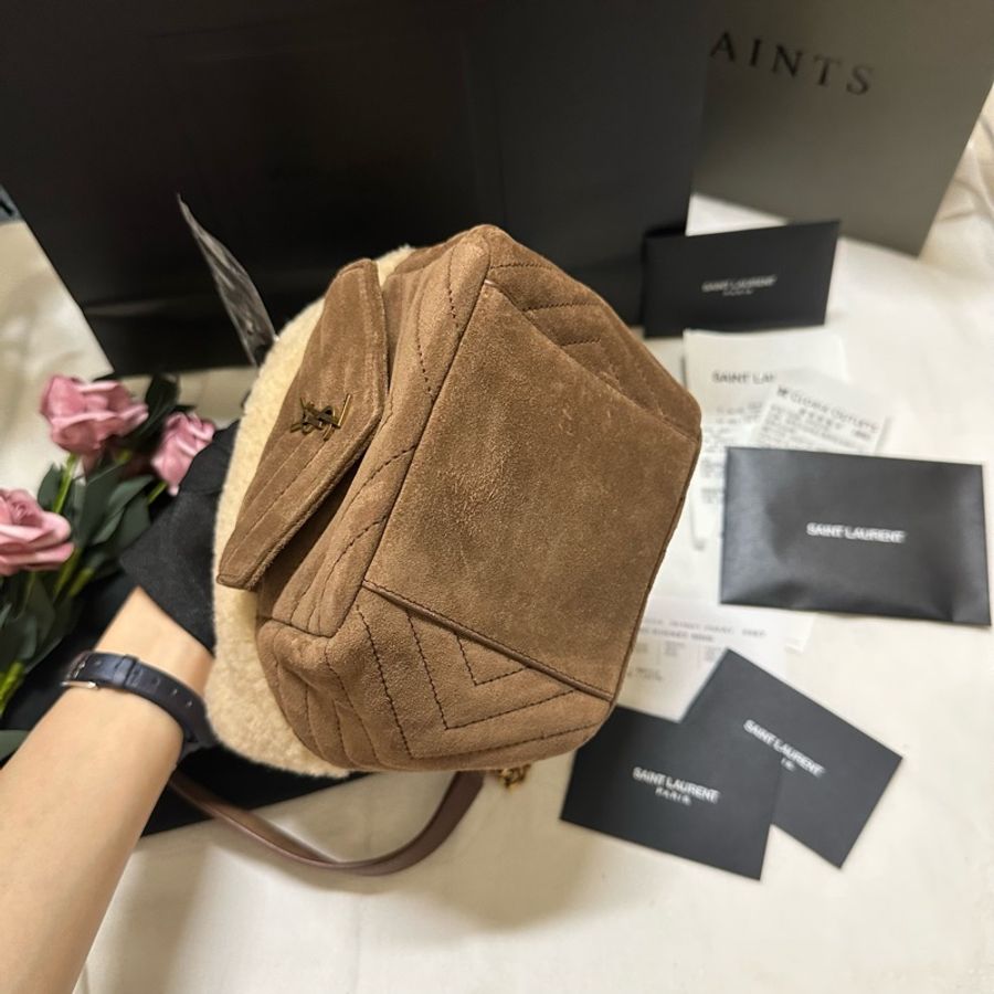 全新全配帶吊牌🈶️24年台灣購證☑️ #Ysl #聖羅蘭 #泰迪 毛茸茸 #水桶包 #mini-10
