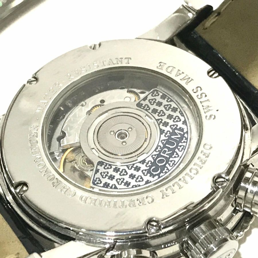 崑崙 983.201.20 Backscale 自動腕錶 銀色 黑色皮帶-7