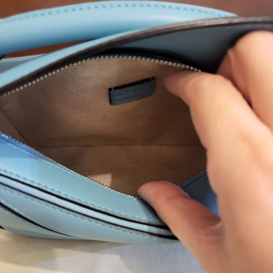 夏天必入最經典Stone Blue Loewe mini puzzle (近全新噢)-4