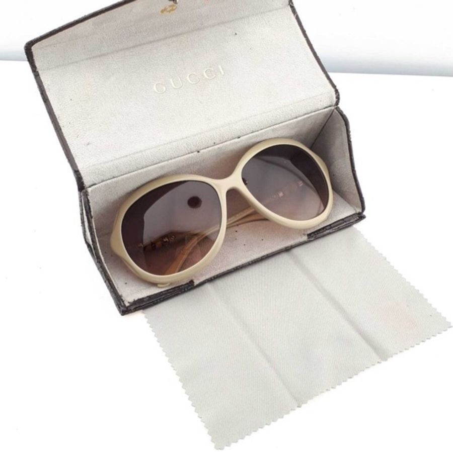 GUCCI Butterfly Beige with Bamboo & Silver 墨鏡-0