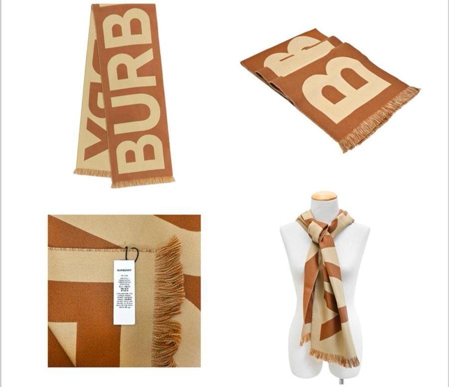 限時優惠活動雙面可用全新款吊牌還在 BURBERRY 巴寶莉 經典LOGO羊毛圍巾BURBERRY 巴寶莉 女性 /男性 材質 羊毛-0